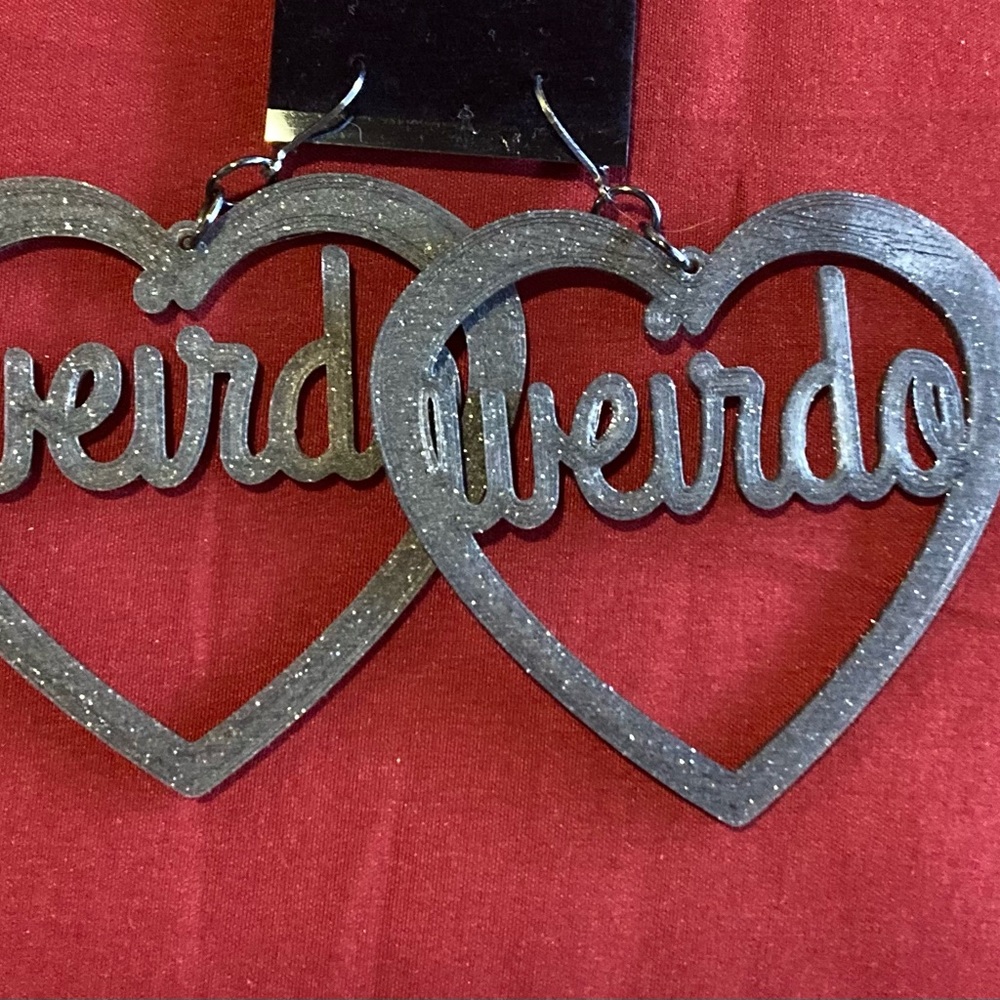 Black Heart 'Weirdo' Earrings